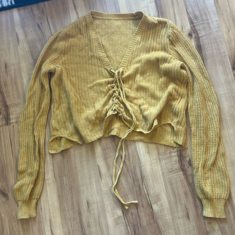 Yellow womens American Eagle sweater